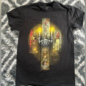 Disney Parks Haunted Mansion Stretching Walls Black Shirt Size Small